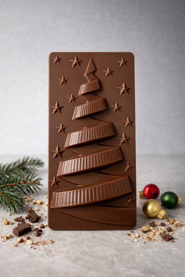 Karácsonyfás tábla csoki