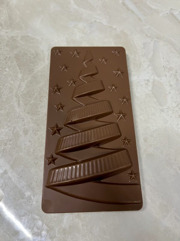 Karácsonyfás tábla csoki