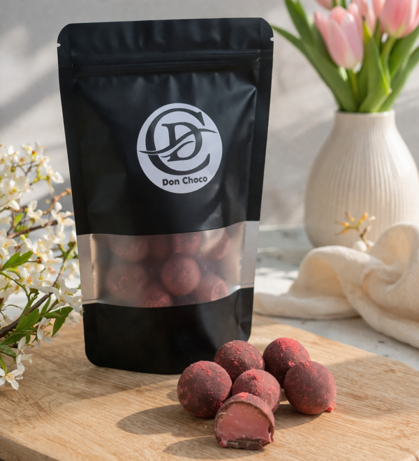 Epres trüffel golyók tej csokoládéval